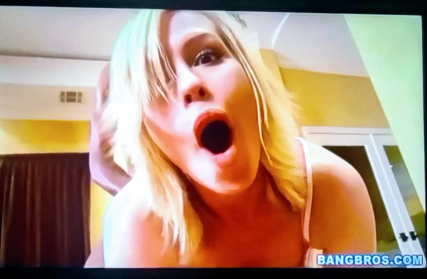 Eye contact and eye roll combo,love her facial expressions