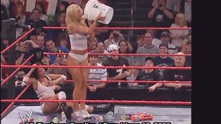 Torrie wilson wet & wild stinkface on Candice Michelle